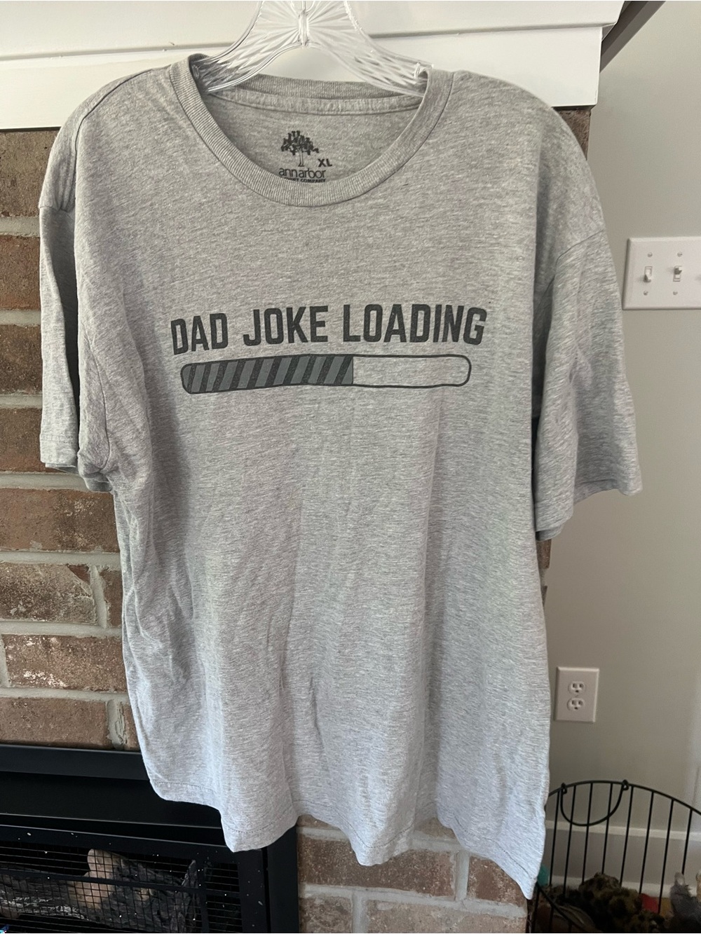 Dad Joke Loading Graphic Tee - Gray